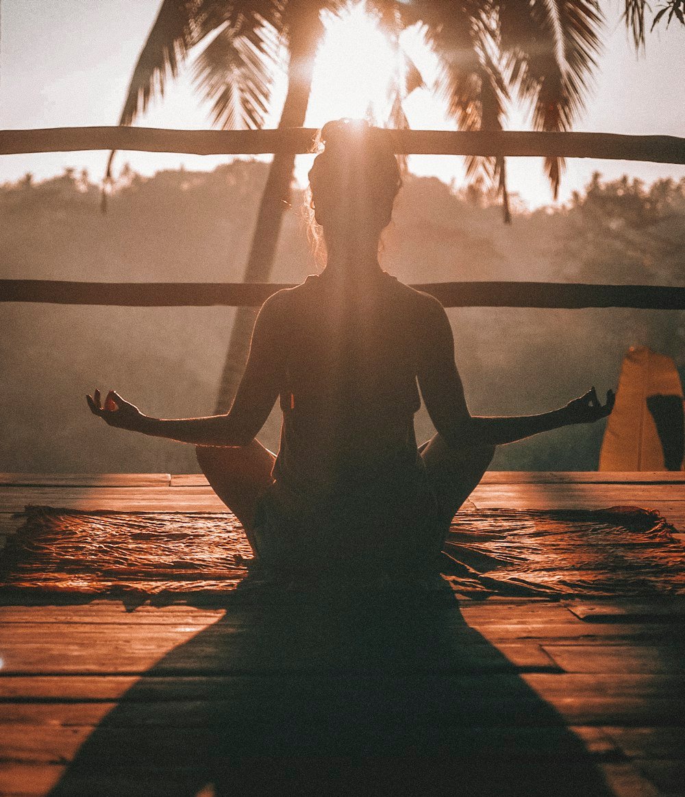 Yoga meditation at Ashvem Beach